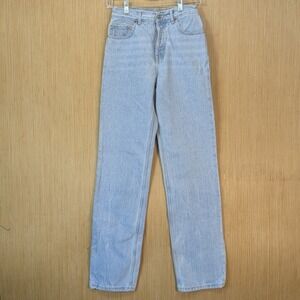 ASOS Denim Jeans Womens 26 Long Light‎ Wash High Waisted Button Fly Straight Leg